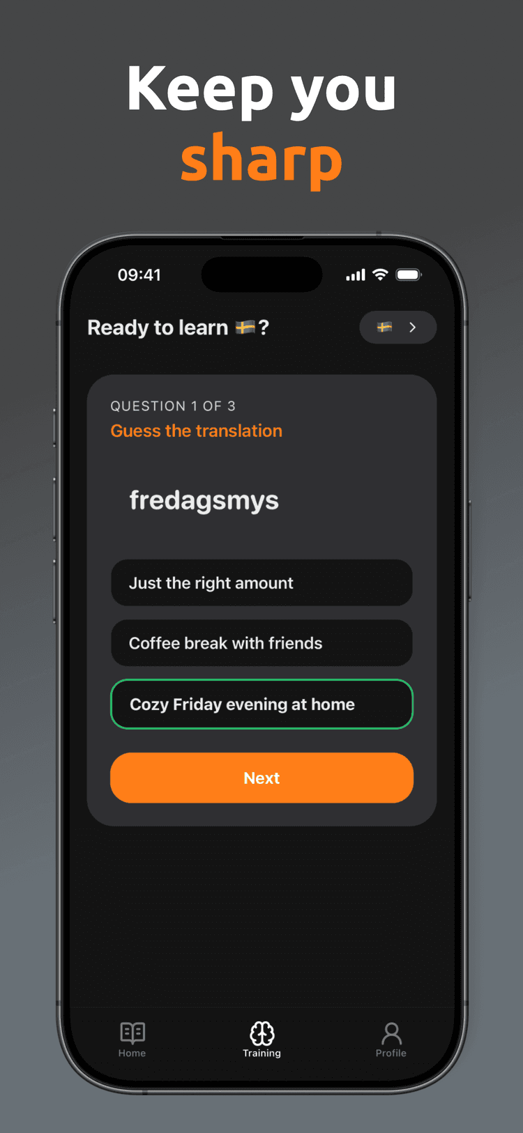 Lexi app screenshot 4 (dark)